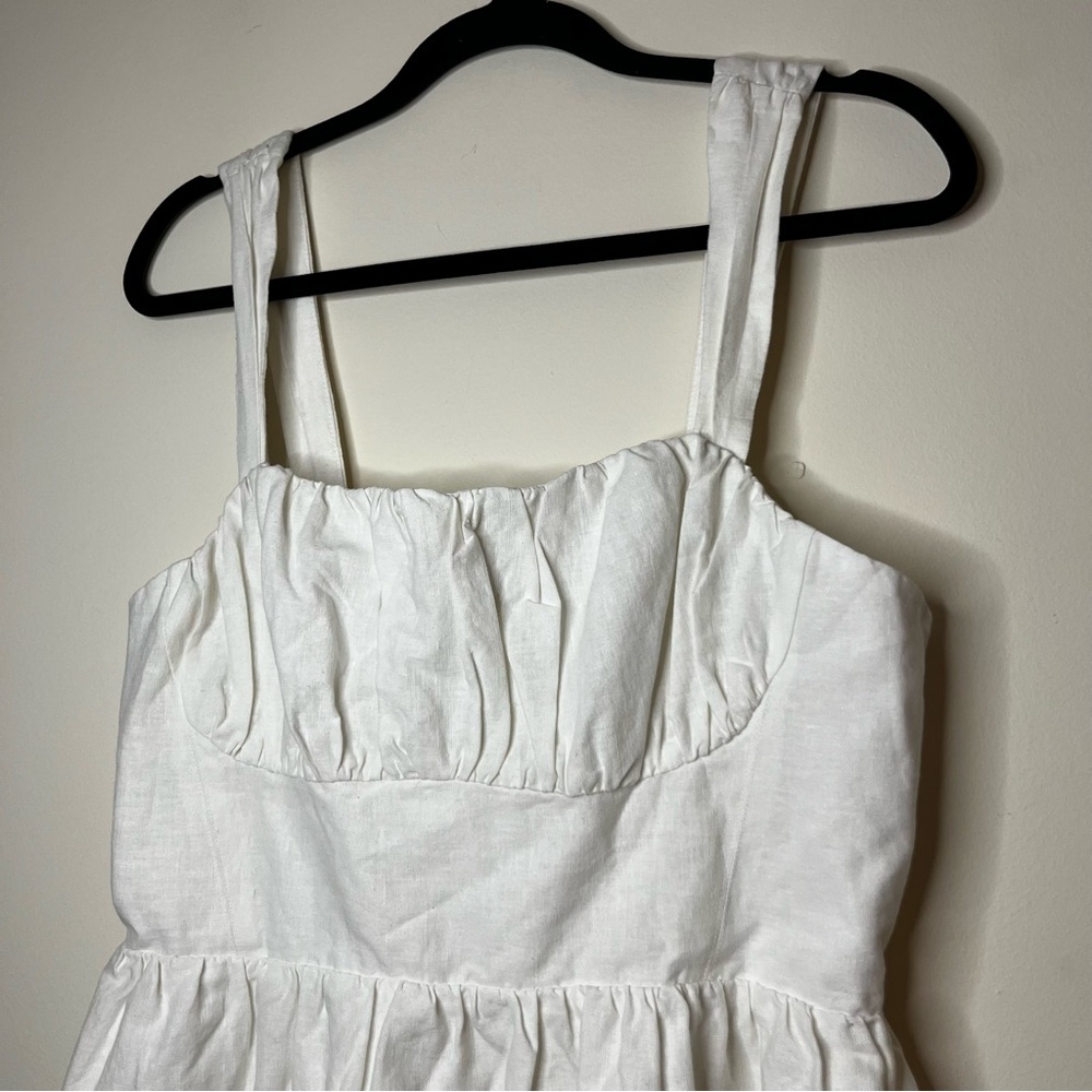 H&M Floral Midi Dress - White with Multicolor Floral Print - Picture 6 of 12